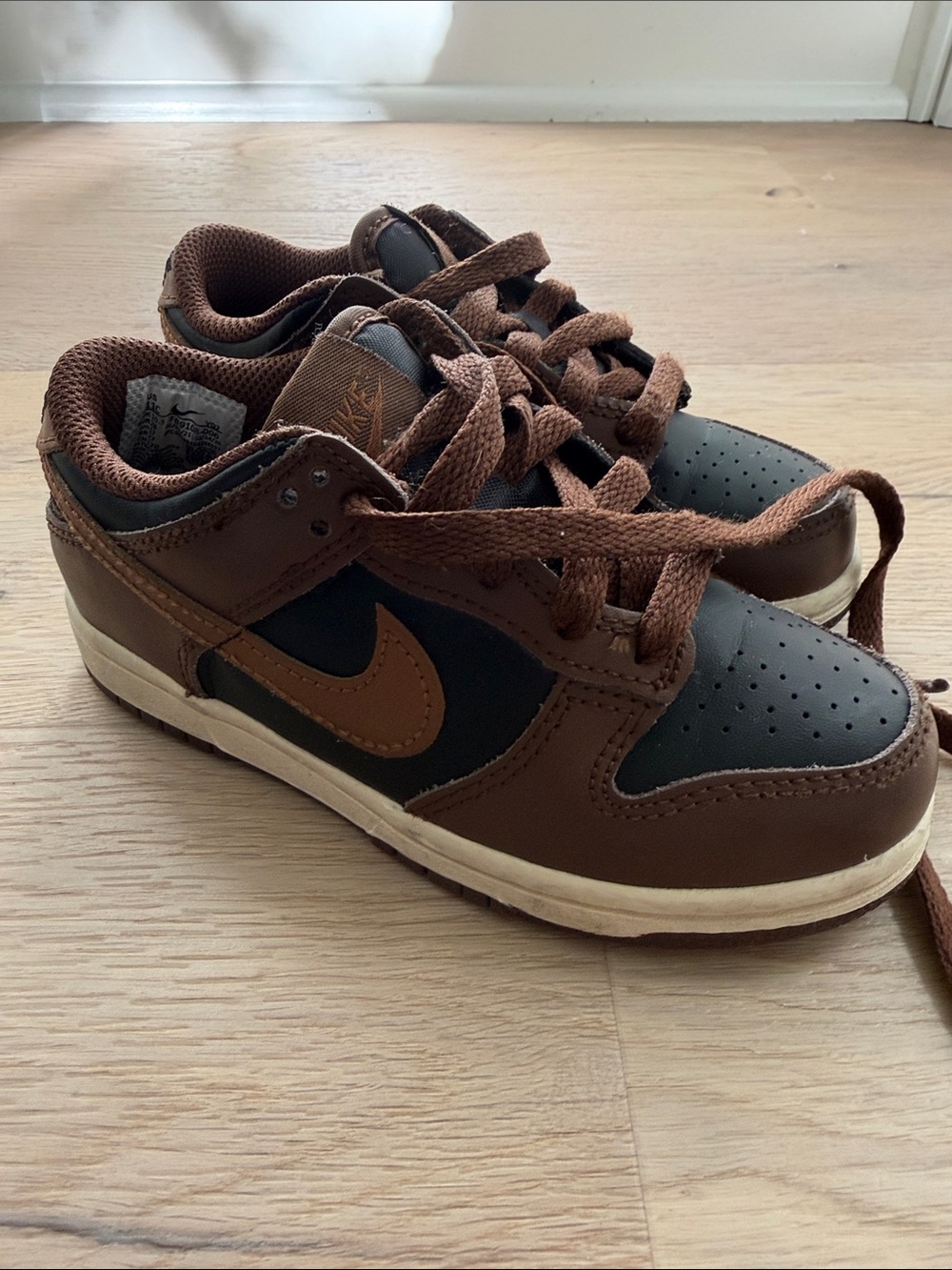 Nike Kids Dunk Low British Tan & Black